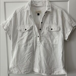 Casual White Button Down Shirt